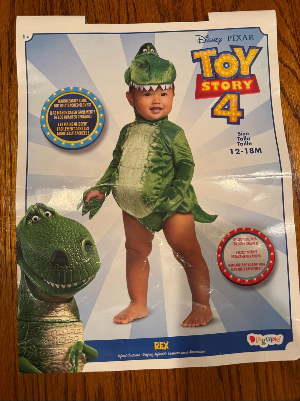 Disguise Toy Story Rex Green Plush Baby Halloween Costume